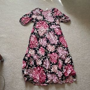 H&M floral pink maxi dress